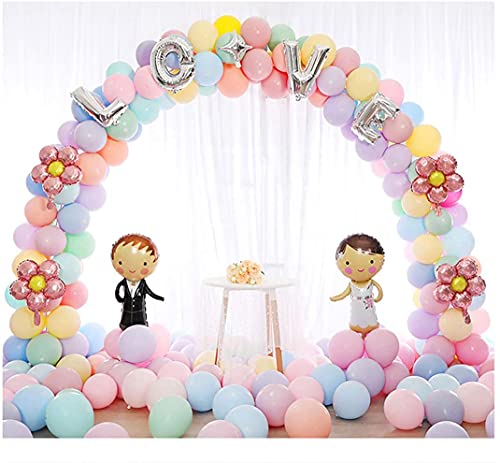 100 Pcs Macaron Colores Látex Balloons 10 Pulgada Redondo Globos Pastel,para la Fiesta de cumpleaños Decoración Baby Shower Suministros Ceremonia de Boda Globo, Graduaciones, Fiestas