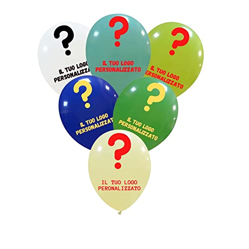 1000 globos personalizados de látex con el logotipo de tu empresa, eventos comerciales, nuevas aperturas etc, biodegradables, fabricados en Italia de 12" y 30 cm de ancho