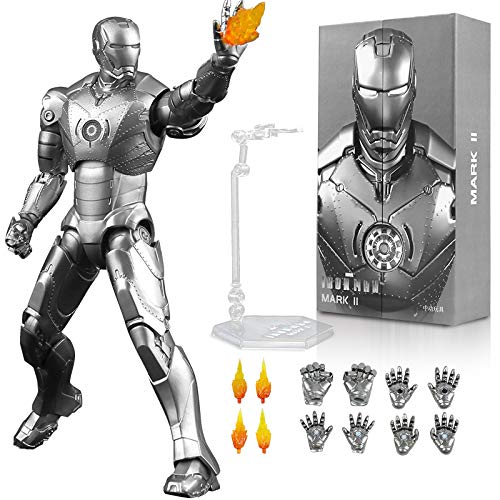 10th Anniversary Deluxe Collector 18 CM Iron Man MK2 Action Figure