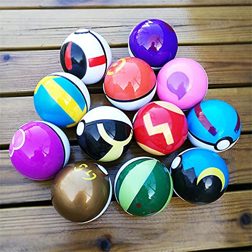 12 Uds Pokeball + 12 Muñeco De Figura De Pokemon con Juguetes Adhesivos Regalo De Cumpleaños para Niños Coleccionables En Caja