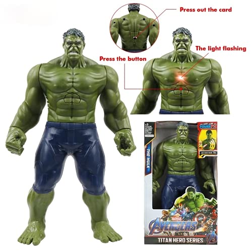 12''/30cm Marvel Avengers Hulk Capitán América Spiderman Wolverine Venom Iron Man Thor Groot Figuras de Acción Juguete para Regalos de Niños (Hulk with Box)