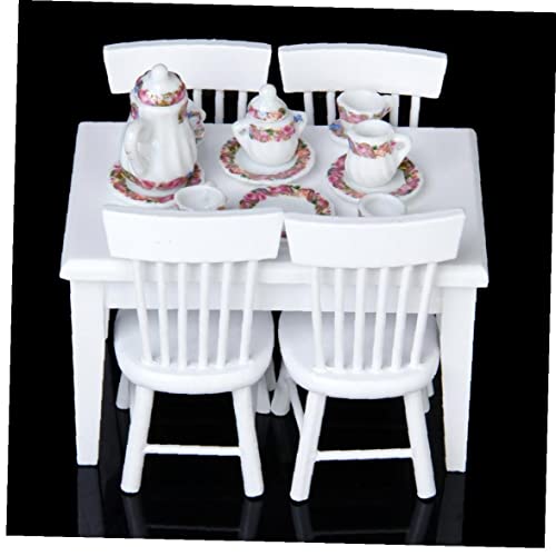 15 PCS Mini Set de té Juguete Casa de Té Juego de té Té Pot Cups Placas Casa Multicolor Casa Muebles Familiares Miniatura