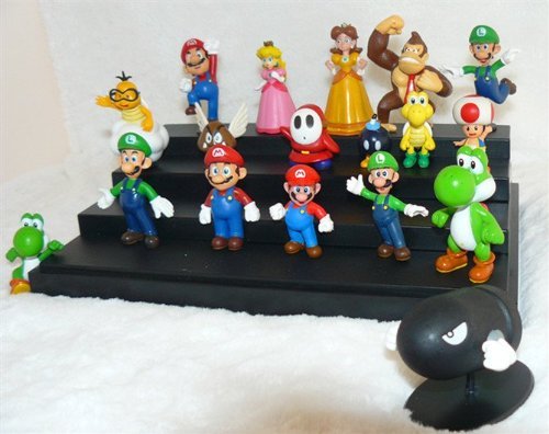 18Pcs Set 1-3" Super Mario Bros Figure Toy Doll Pvc Figure Collectors By Sanlise