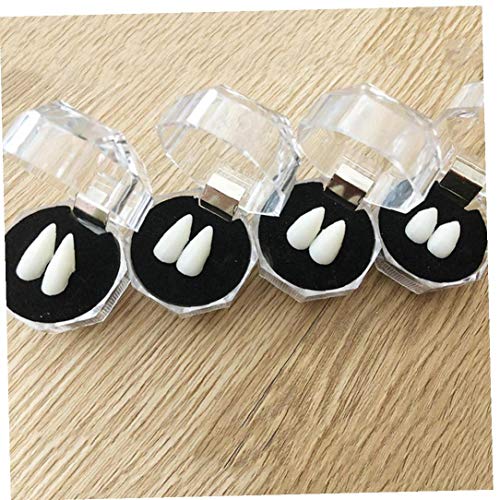 1Pairs Dientes Del Vampiro Personalizada Colmillos Colmillos Del Vampiro Dentadura Falsa Para Partido De Cosplay De Accesorios De Halloween Partido De Los Colmillos De Los Favores Favores De Partido