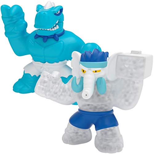 2 Figuras de Heroes of Goo Jit Zu Dino Power, Juego de Dos Figuras de acción de Artic Showdown, Tyro Versus Gigatusk