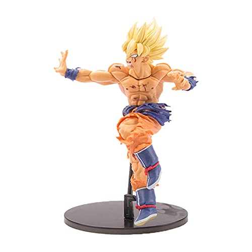 2 unids Dragon Ball Goku Padre Son Bardock Anime Figura de acción Super Saiyan Decoración de juguete Coleccionable Muñecas Muñecas Navidad Halloween Giftsboys y adornos para niñas Mano para hacer