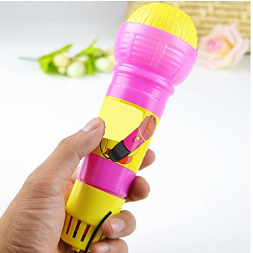 2 unids graciosos eco micrófonos durables niños fingir juguetes de plástico echo micrófono práctico Magic Mic juguete para graduaciones de cumpleaños Color aleatorio DIY juguetes