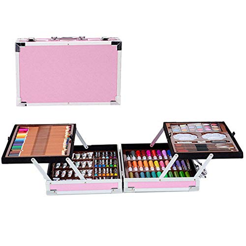 200pcs Conjunto de Dibujo de Arte, Creatividad Herramientas de Pintura Incluye Crayones de Cera, Acuarelas, Lápices de Colores, Pasteles, Regalos para Niños, Estudiantes, Principiantes y Artistas#1