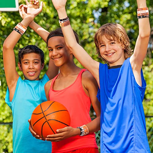 36 Pulseras de Silicona Motivacionales de Baloncesto Decoraciones de Fiesta de Baloncesto para Niños Adolescentes Fiesta Baloncesto Joyería Pulsera de Baloncesto Suministro Regalo Deportivo