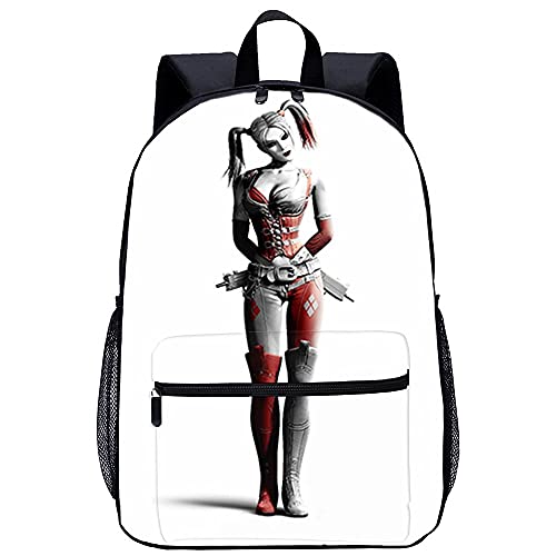 3D Escolar Mochila con Mochilas Escolares-Harley Quinn-Adecuado para: estudiantes de primaria y secundaria, la mejor opción para viajes al aire libre-Tamaño: 45x30x15 cm / 17 pulgadas-mochila escol