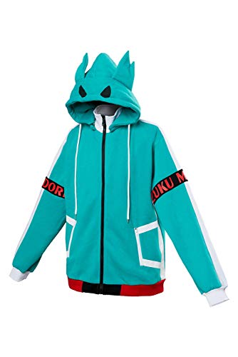 3D Hoodie Boku No Hero Academia My Hero Academia Izuku Midoriya Sudadera con capucha azul Cosplay Disfraz Chaqueta de Entrenamiento Unisex