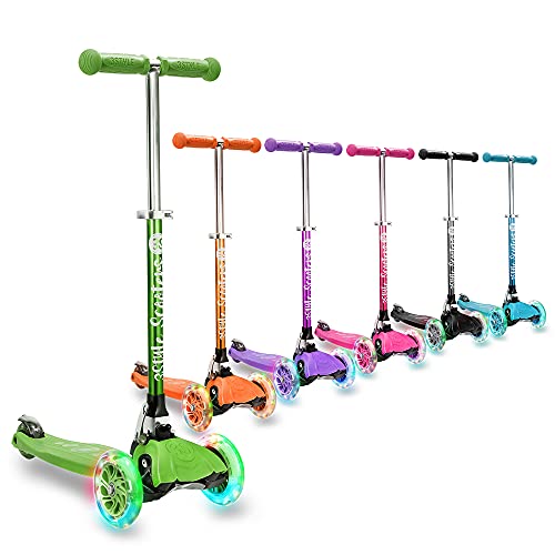 3StyleScooters® RGS-1 Patinete de Tres Ruedas para Niños Pequeños Niños de 3 Años o Más - con Luces LED en Las Ruedas - Diseño Plegable