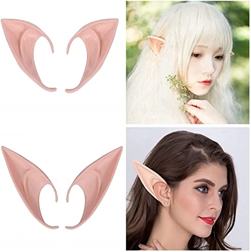 通用 4Pcs Orejas de Hadas, Orejas de Hadas Divertidas, Orejas de Duende, Orejas de Hadas de Látex, Orejas De Elfo Cosplay, Orejas de Elfo, Accesorios de Disfraces, Carnaval, Fiesta de Halloween