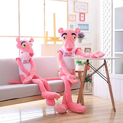 55 / 80cm Pantera Rosa Juguetes Suaves para niños muñeco de Peluche bebé niños algodón Travieso Leopardo Rosa Juguete Regalo 80cm