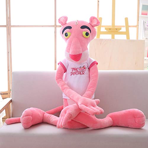 55 / 80cm Pantera Rosa Juguetes Suaves para niños muñeco de Peluche bebé niños algodón Travieso Leopardo Rosa Juguete Regalo 80cm