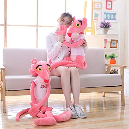 55-80cm Preciosa Pantera Rosa con Camiseta, Juguetes de Peluche, muñecos Bonitos para niños, Juguetes de Anime de Peluche Suaves y Calientes, Regalo de cumpleaños para bebé 80cm