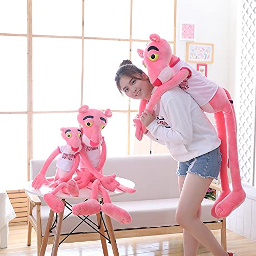 55-80cm Preciosa Pantera Rosa con Camiseta, Juguetes de Peluche, muñecos Bonitos para niños, Juguetes de Anime de Peluche Suaves y Calientes, Regalo de cumpleaños para bebé 80cm