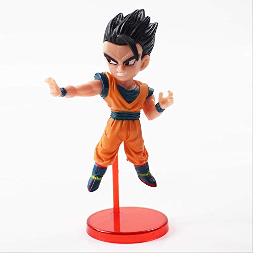 6 unids/Dragon Ball Z figura Super Saiyan Majin Buu Gotenks Son Goku Gohan Q versión Dragonball figura de acción modelo de juguete 6-10 cm