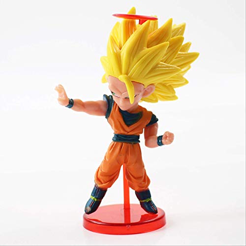 6 unids/Dragon Ball Z figura Super Saiyan Majin Buu Gotenks Son Goku Gohan Q versión Dragonball figura de acción modelo de juguete 6-10 cm