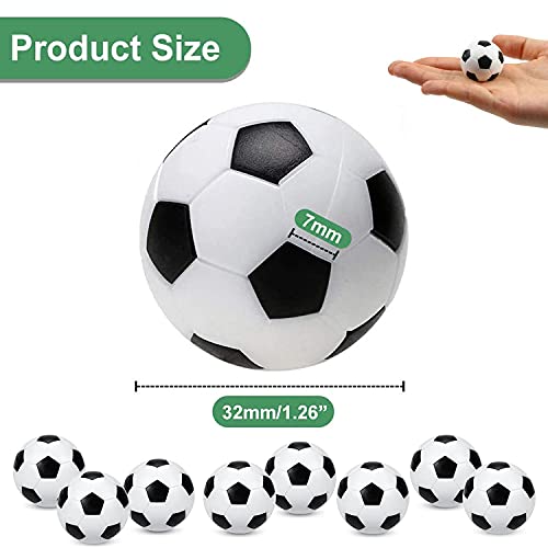 8 Piezas Bolas de Futbolín,Bolas de Fútbol de Mesa,Pelotas para Futbolín,Mini Pelota de futbolín, Pelotas de fútbol de Mesa,Futbolín de Mesa,para Accesorios Mesa del Juego del Futbolín