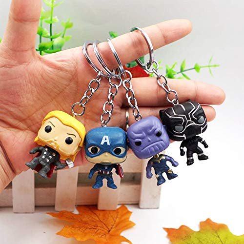 8Pcs Marvel Fans Llavero SuperH The Avengers Llavero Deadpool Colgante Llaveros Iron man Spiderm Llavero