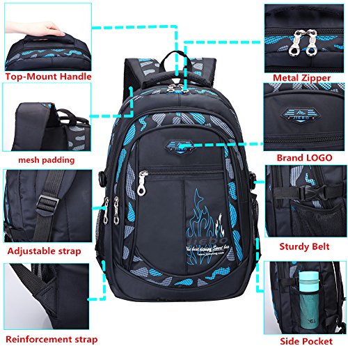 A AM SeaBlue Mochila niños mochila para chicos Mochila escolares niño mochilas escolares bolsos de escuela para niños