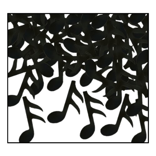 A Beistle Creation- Fanci-Fetti - Notas Musicales, Color Negro, Talla única (50637-BK)