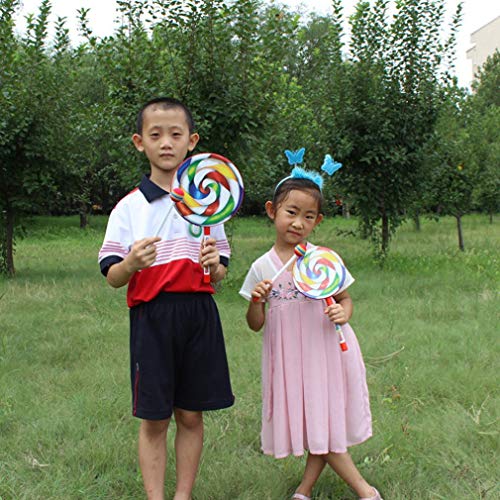 abbybubble Rainbow Blow Lollipop Drum Orff Instrumento Musical Música para niños Juguete de percusión Jardín de Infantes Ayudas para la enseñanza temprana