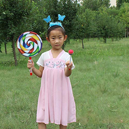 abbybubble Rainbow Blow Lollipop Drum Orff Instrumento Musical Música para niños Juguete de percusión Jardín de Infantes Ayudas para la enseñanza temprana