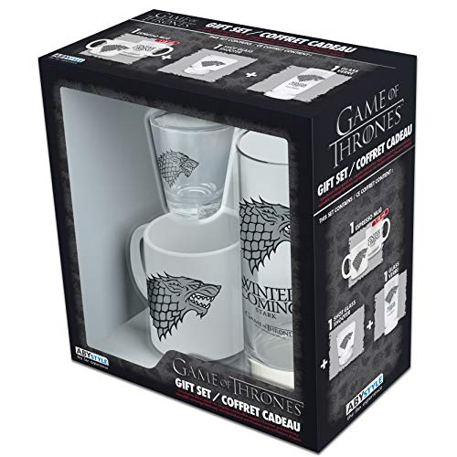 ABYstyle - Juego de Tronos - Caja de regalo vaso 29cl + Shooter + Mini taza Stark