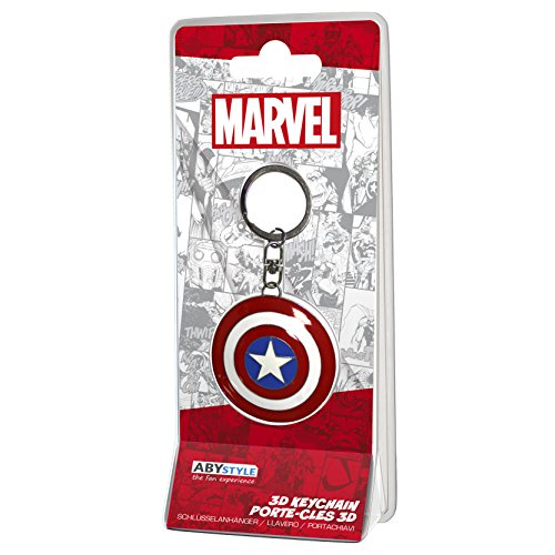 ABYstyle - MARVEL - Llavero 3D - Captain America blinda