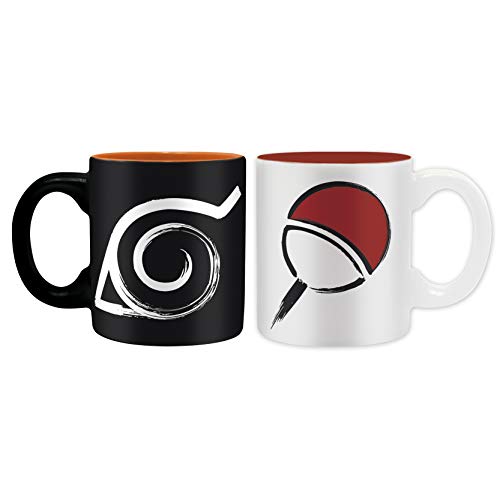 ABYstyle - NARUTO SHIPPUDEN - Set 2 mini-Tazas - 110 ml - Konoha y Uchiha