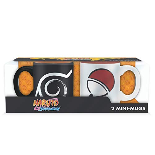 ABYstyle - NARUTO SHIPPUDEN - Set 2 mini-Tazas - 110 ml - Konoha y Uchiha