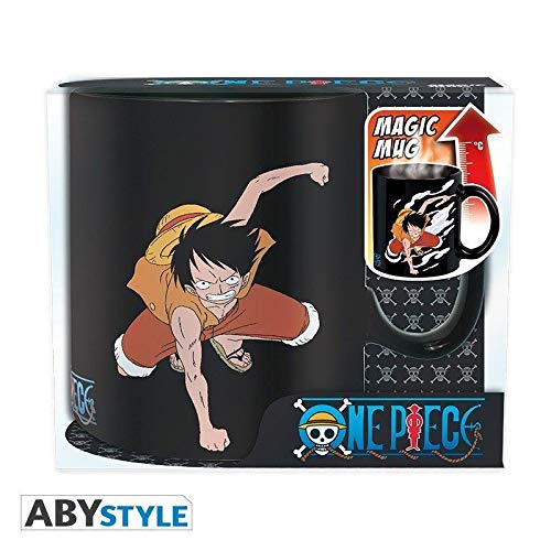 ABYstyle - ONE PIECE - Taza cambia color con calor - 460 ml - Rufy y Ace