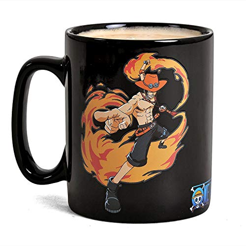 ABYstyle - ONE PIECE - Taza cambia color con calor - 460 ml - Rufy y Ace