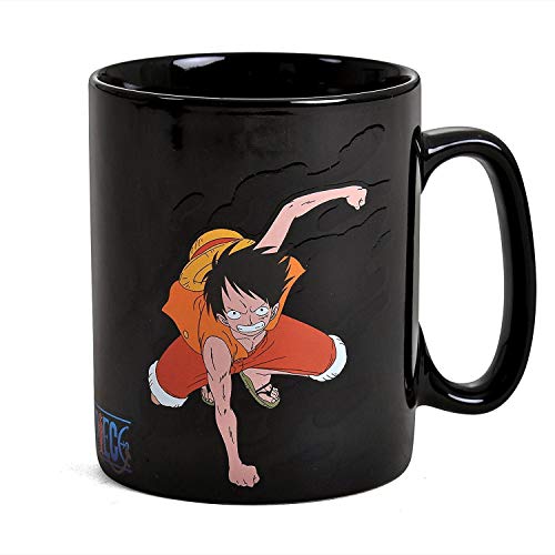 ABYstyle - ONE PIECE - Taza cambia color con calor - 460 ml - Rufy y Ace