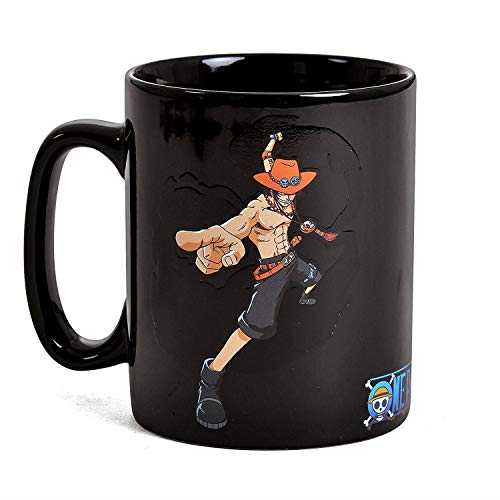 ABYstyle - ONE PIECE - Taza cambia color con calor - 460 ml - Rufy y Ace