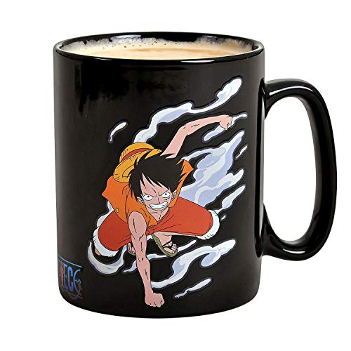 ABYstyle - ONE PIECE - Taza cambia color con calor - 460 ml - Rufy y Ace