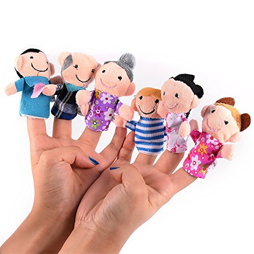 Acekid 16pcs Marionetas de Dedo Animales y Familiares Marionetas de Mano Baby Story Time Props