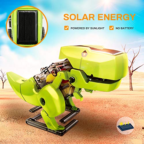 Achort 3 en 1 Juguetes educativos de Robot Solar, Kit de Robot de Dinosaurio con energía Solar, Juguetes Stem Kit de Experimento de Ciencia de construcción de Bricolaje para niños niños niñas de 8-10