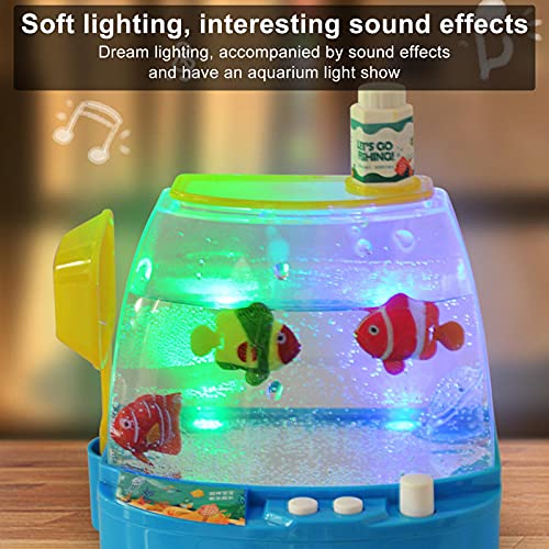 Acuario de juguete eléctrico interactivo para niños Robofish activado por batería Robo Fish Juguetes de peces para niños robóticos, regalo para alimentar y nadar como un pez real.