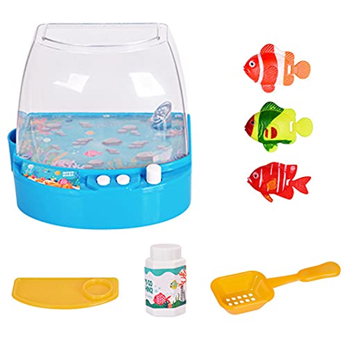 Acuario de juguete eléctrico interactivo para niños Robofish activado por batería Robo Fish Juguetes de peces para niños robóticos, regalo para alimentar y nadar como un pez real.