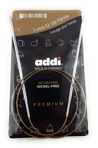 Addi Aguja De Tejer Circular, Metal, 3,5 mm/100 cm, Size-US-04-(3.50mm)