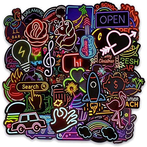 Afufu Paquete de Pegatinas 50-Pcs Pegatinas Vsco, Impermeable Pegatinas Moto Graffiti Stickers Vintage para Laptop, Coche, Maleta, Casco Bicicleta, Bicicleta, Vinilos para Portátiles