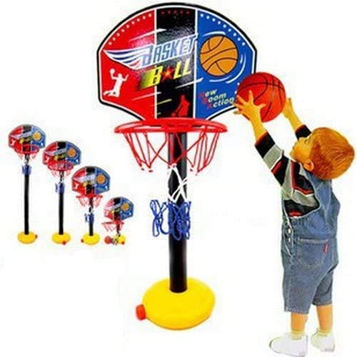 ajustable niños Kids Junior del aro de baloncesto y el soporte de la bomba de la bola del tablero trasero Juego de bolas diversión al aire libre Juguetes actividades de interior y por 3-7 años（200cm)