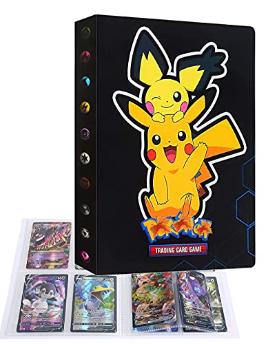 Album Compatible con Pokemon para Cartas, Aglutinante Carpeta Compatible con Tarjeta coleccionable de Pokemon, Puede contener 240 tarjetas (240P-1)