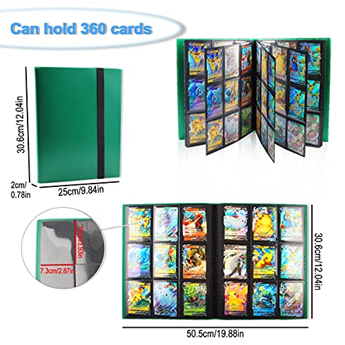 Álbum de Cartas Coleccionables, Álbum Titular de Tarjetas, Álbumes de Tarjetas Coleccionables, Álbum de Entrenador de Cartas GX EX, 9 Bolsillos para Cartas de Juego Coleccionables - Hasta 360 Tarjetas