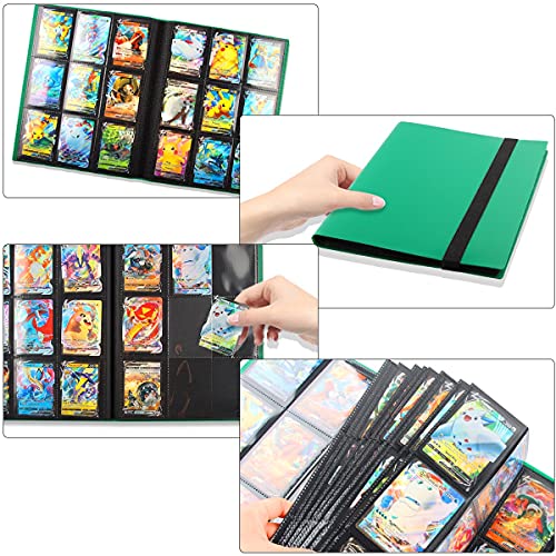 Álbum de Cartas Coleccionables, Álbum Titular de Tarjetas, Álbumes de Tarjetas Coleccionables, Álbum de Entrenador de Cartas GX EX, 9 Bolsillos para Cartas de Juego Coleccionables - Hasta 360 Tarjetas