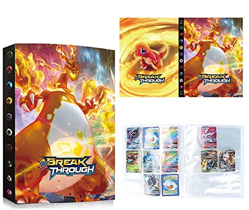 Álbumes Carpeta Compatible con Cartas de Pokémon, Álbum Titular Compatible con Cartas Pokémon, 24 Páginas-9 Bolsillos por página-Con capacidad para 432 tarjetas (9G-4)