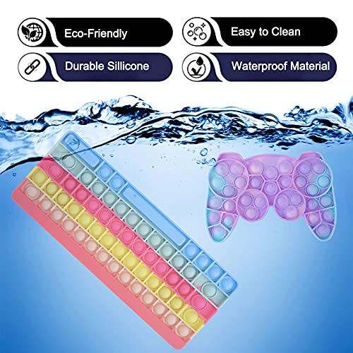 Alexsky Juego de juguetes de Fidget Sensorial Push Bubble Pop On It Teclado Gamepad Alivio del Estrés Juguetes Pack Para Ansiedad Adultos Niños